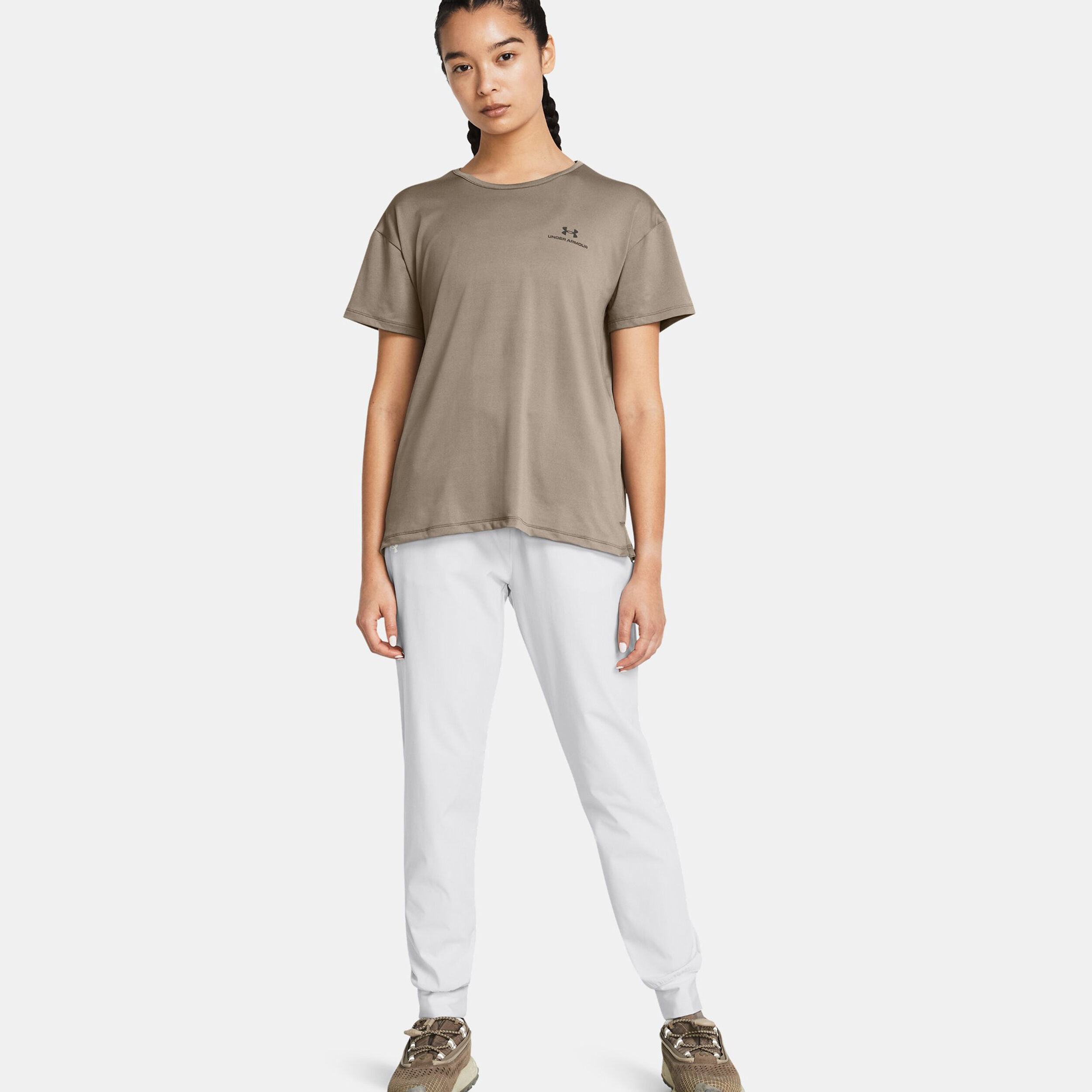 High Rise Woven Trainingshose Damen - Grau