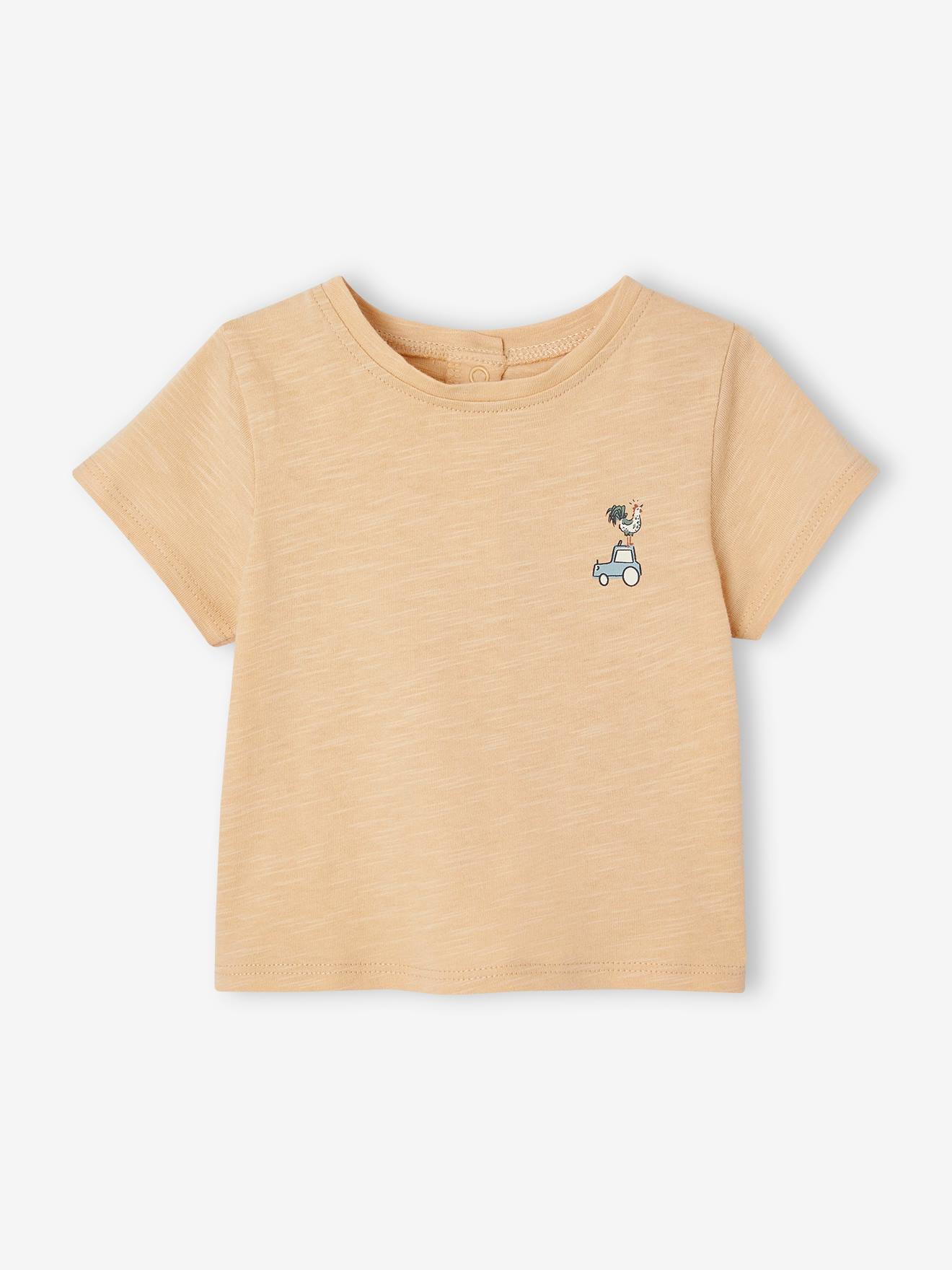 Vertbaudet 2er-Pack Baby T-Shirts aus Bio-Baumwolle - beige