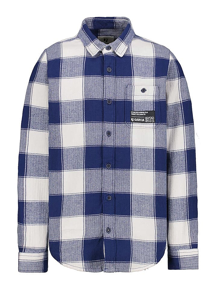 Garcia Hemd - Regular fit - in Dunkelblau/ Weiß günstig kaufen 140/146