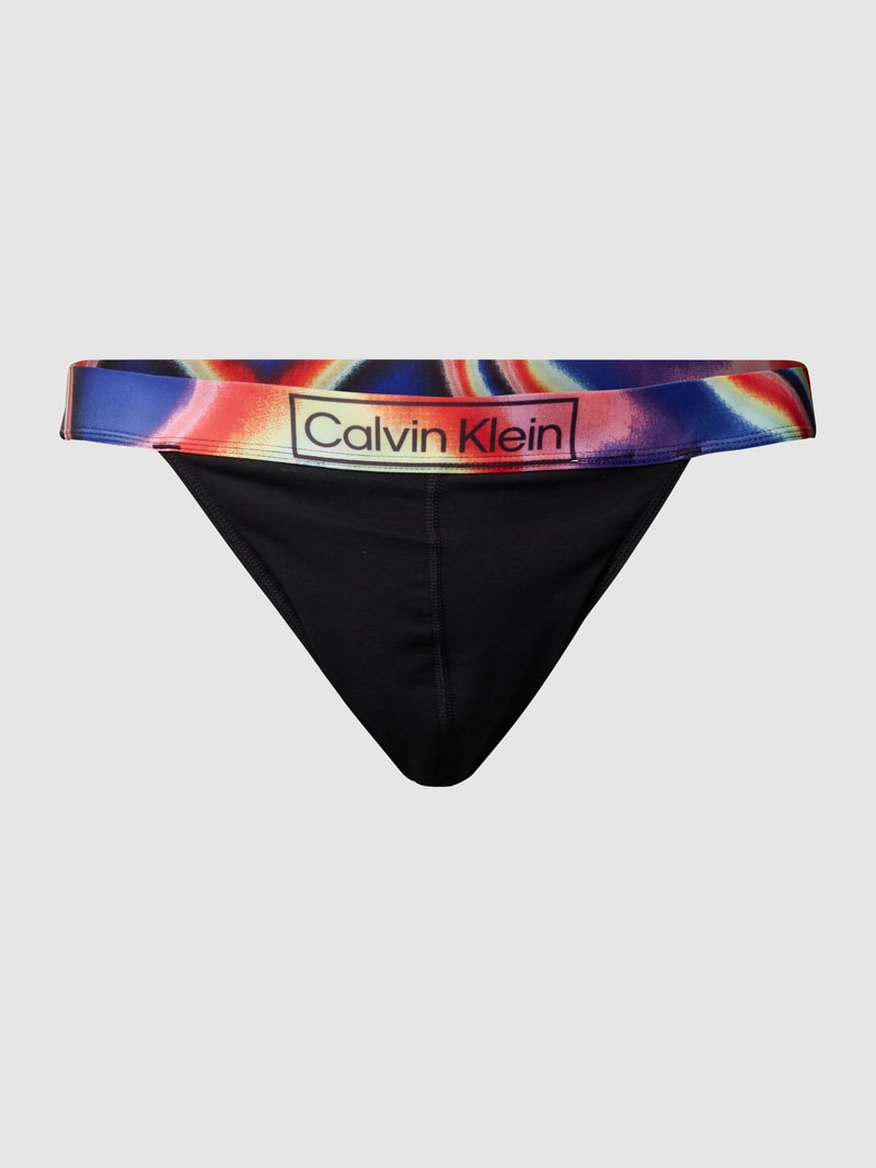 PLUS SIZE Jockstrap mit Logo-Bund in schwarz