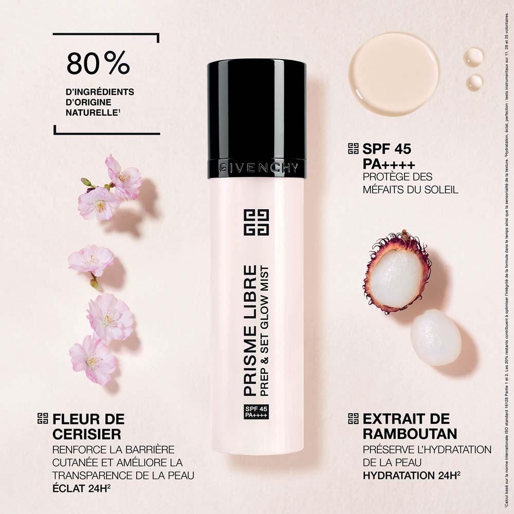 Givenchy Prisme Libre Prep & Set Glow Mist Spray base de teint et fixateur