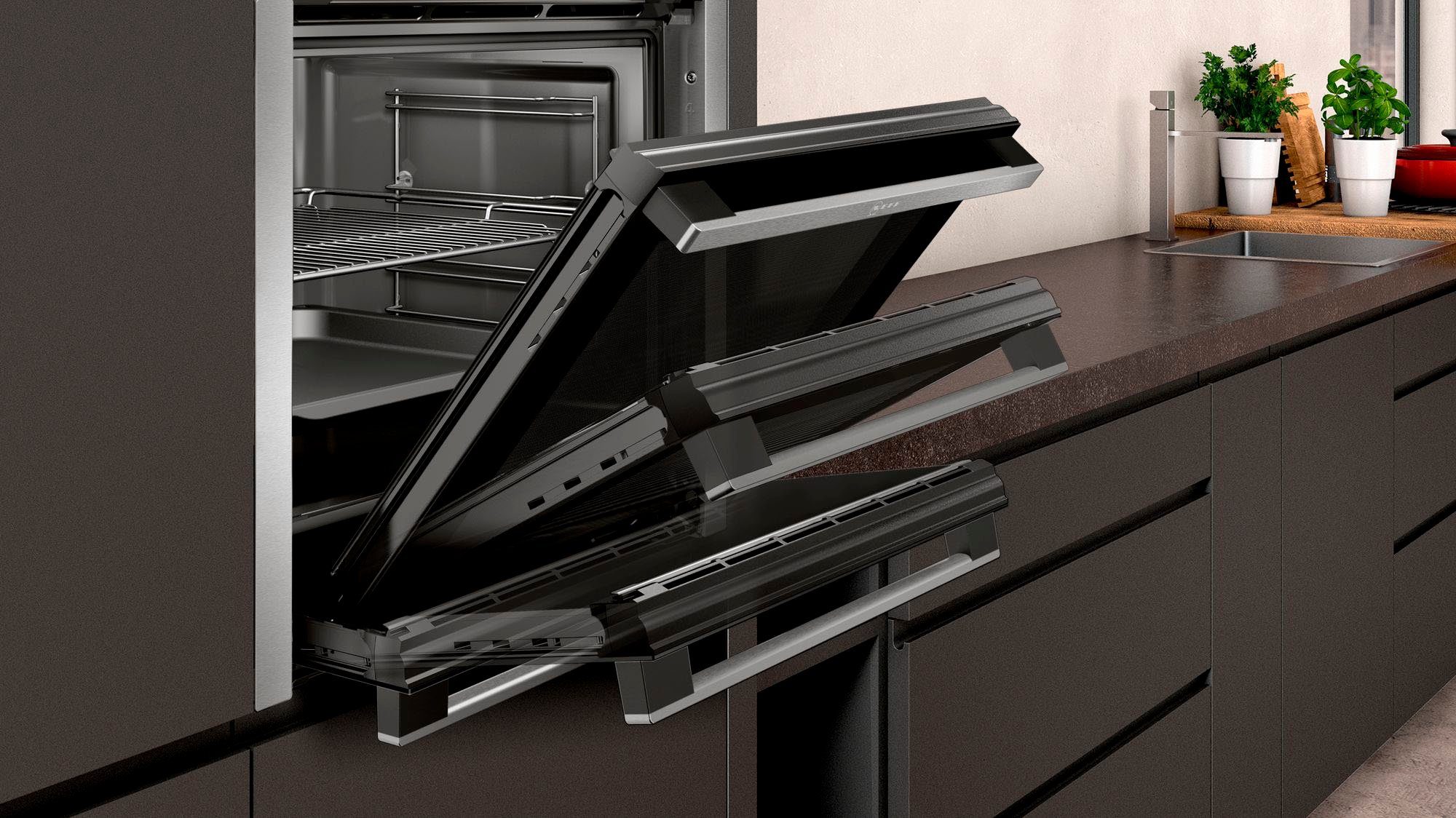 NEFF Einbaubackofen N 50 B3ACE2AN0, mit Hide®, EasyClean, CircoTherm®-Heißluft