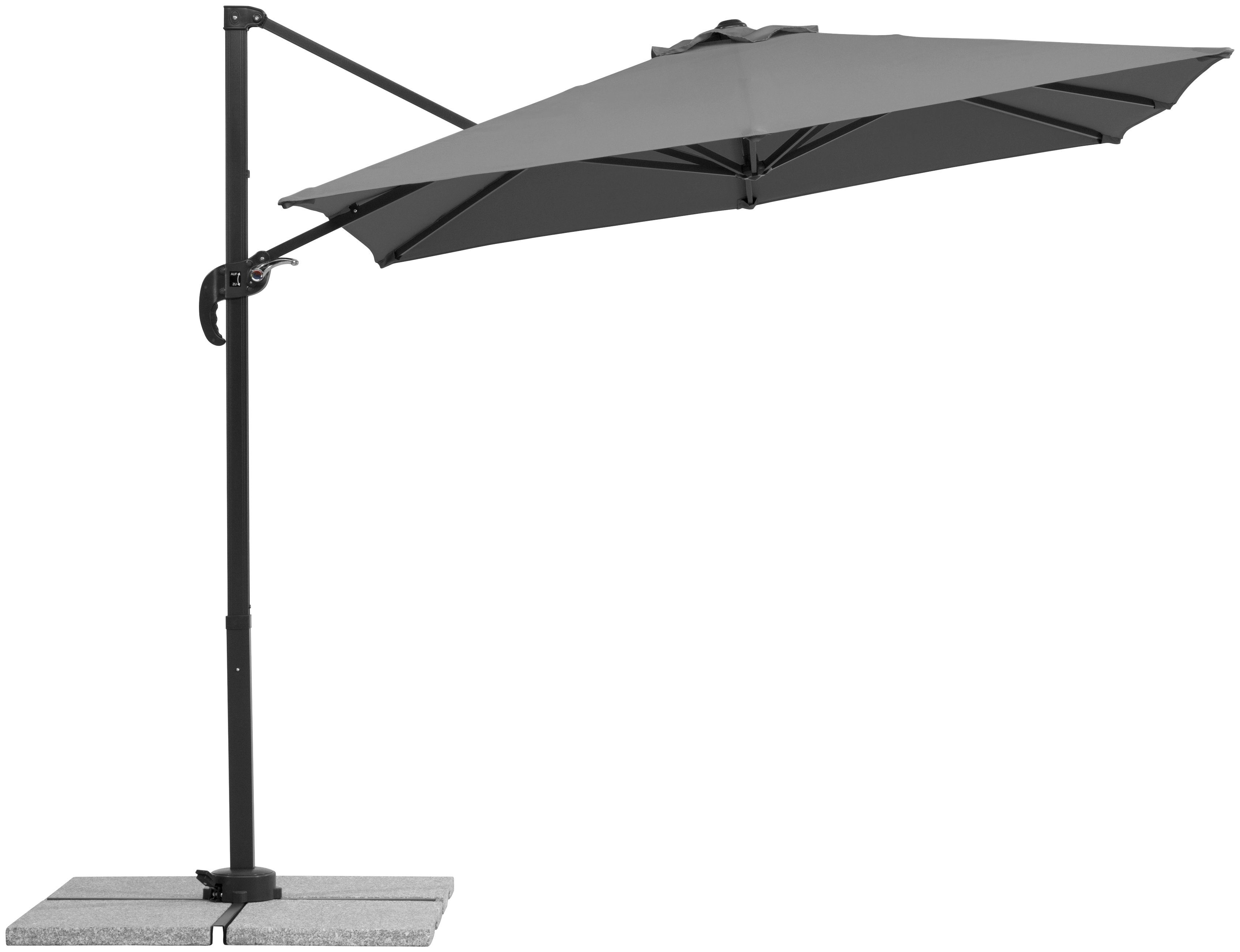 Schneider Schirme Ampelschirm Rhodos Junior, LxB: 230x230 cm, mit Schutzhülle, ohne Wegeplatten