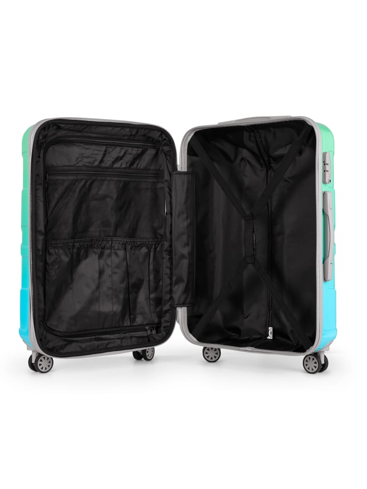 suitline mittelgroßer Hartschalen-Koffer Check-In Reisekoffer TSA 68L in Northern Lights günstig kaufen M