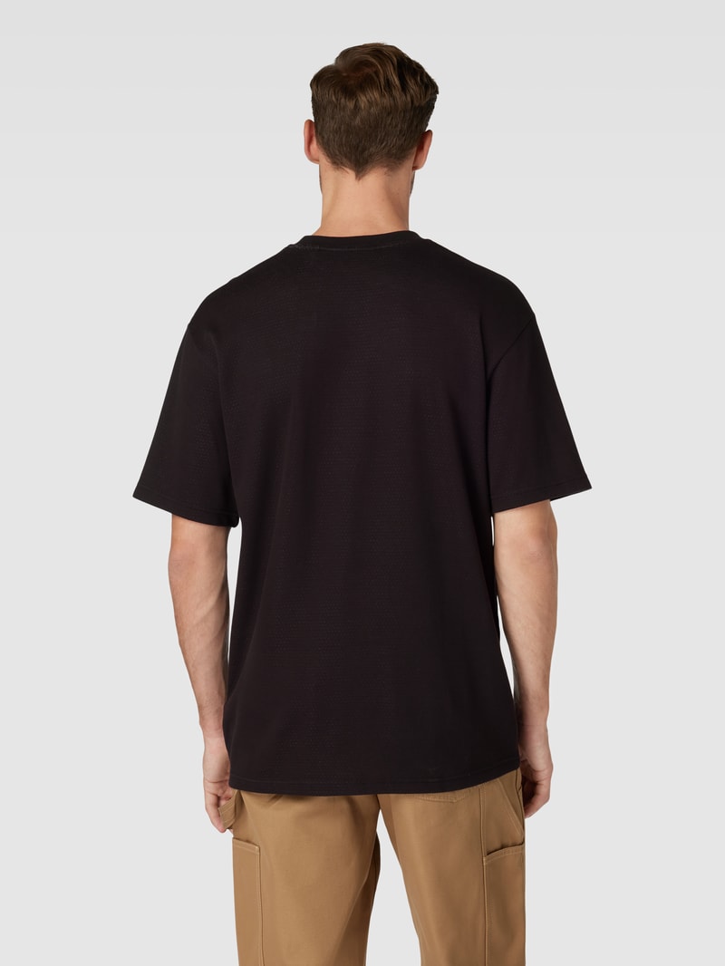 T-Shirt mit Label-Print Modell 'Daktai' in schwarz
