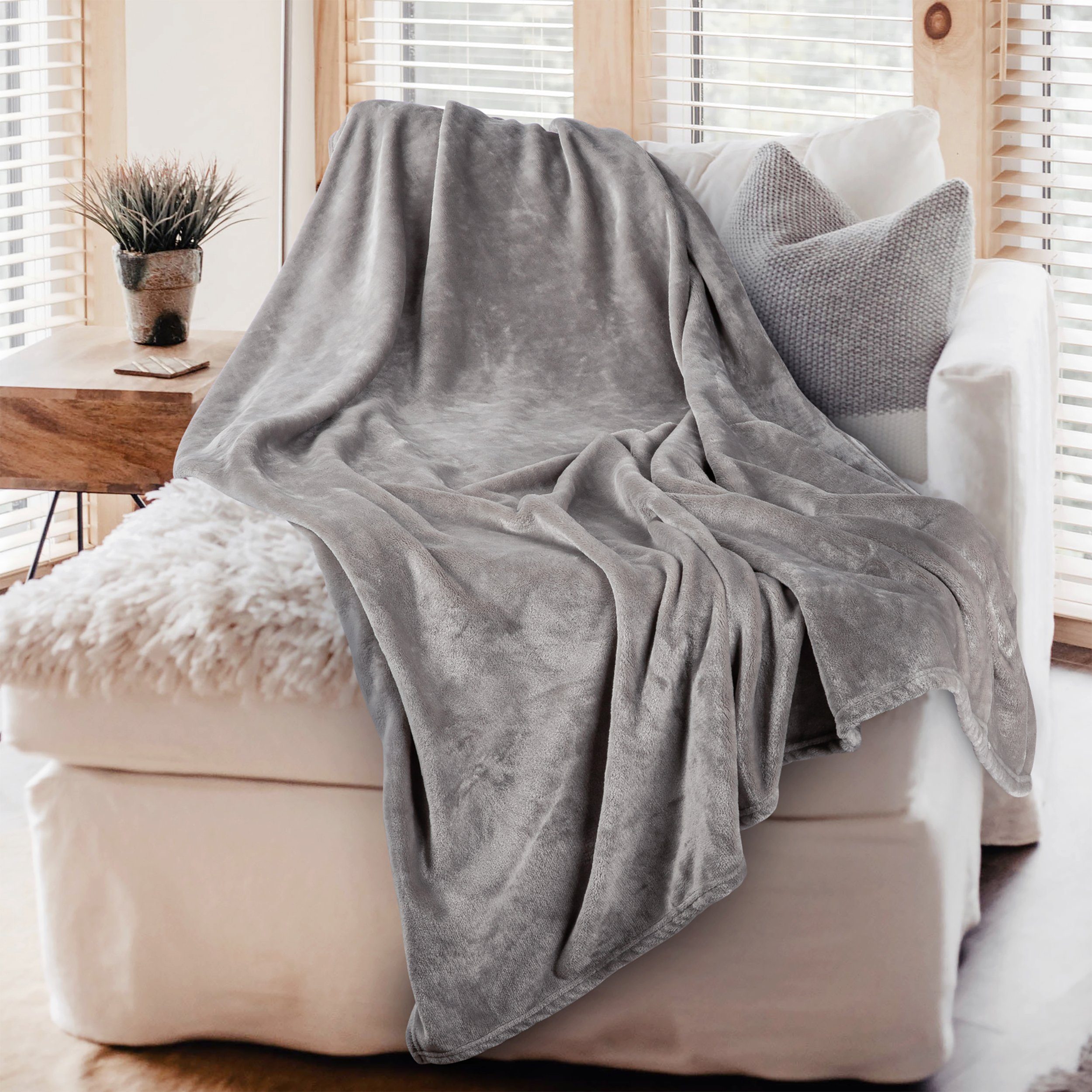 Wohndecke Sofadecke Cashmere Touch Kuscheldecke Decke 150x200 180x220 I 4 Farben, Zestri, Couchdecke kuschelig & warm für Winter, Sofadecken