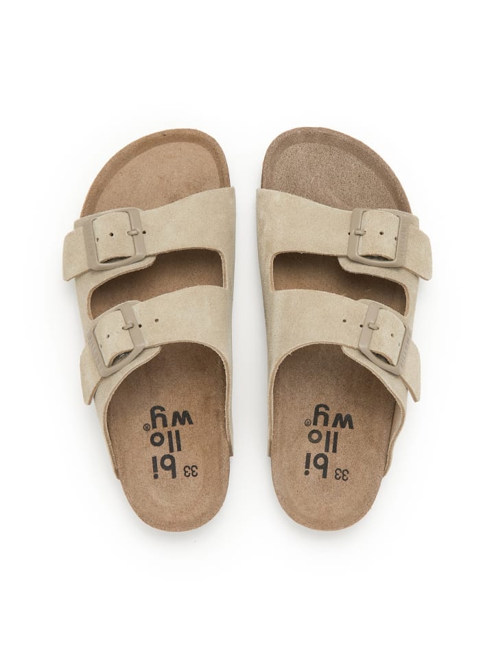 billowy Pantoletten  in khaki günstig kaufen