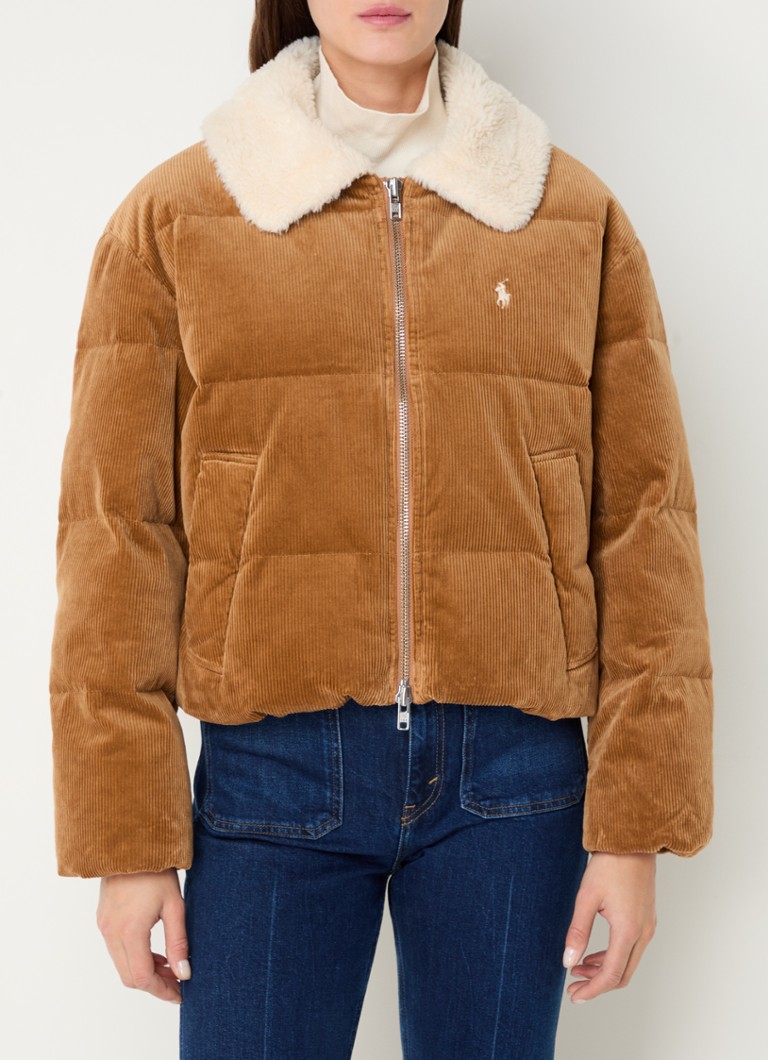 Cordjacke von Ralph Lauren mit Teddyfutter und Logostickerei