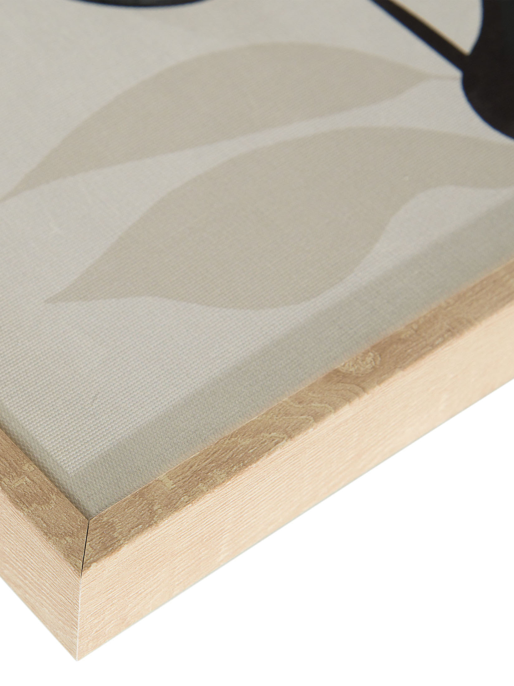 Klimata Leinwand-Druck-handbemalt, Schwarz/Weiss