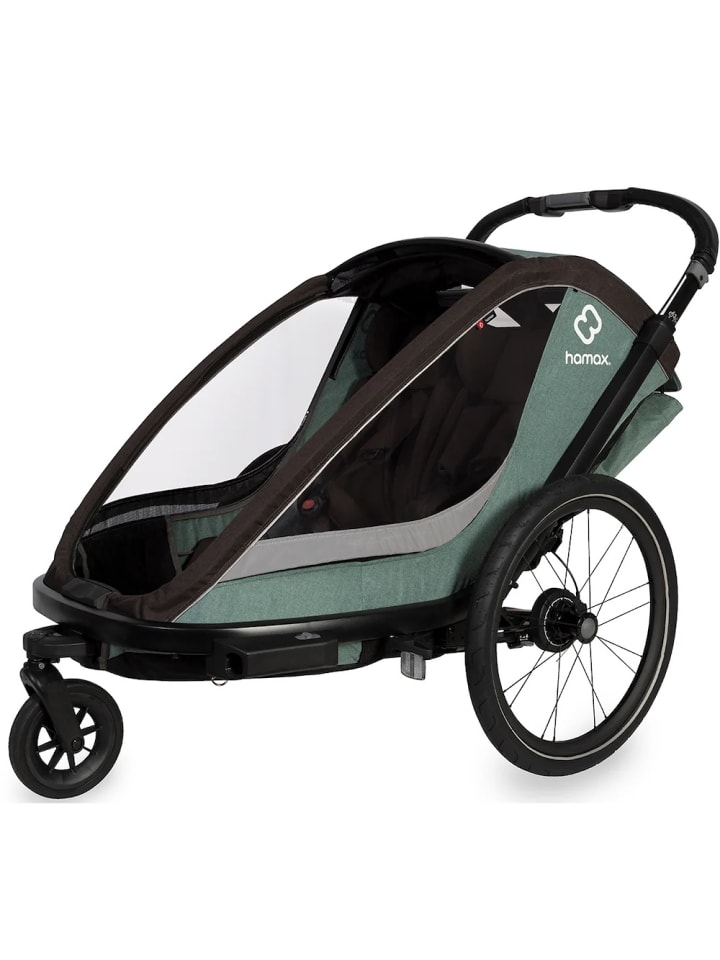 Hamax Hamax Cocoon Kinderfahrradanhänger für 1 Kind - Farbe: Grün / Schwarz günstig kaufen
