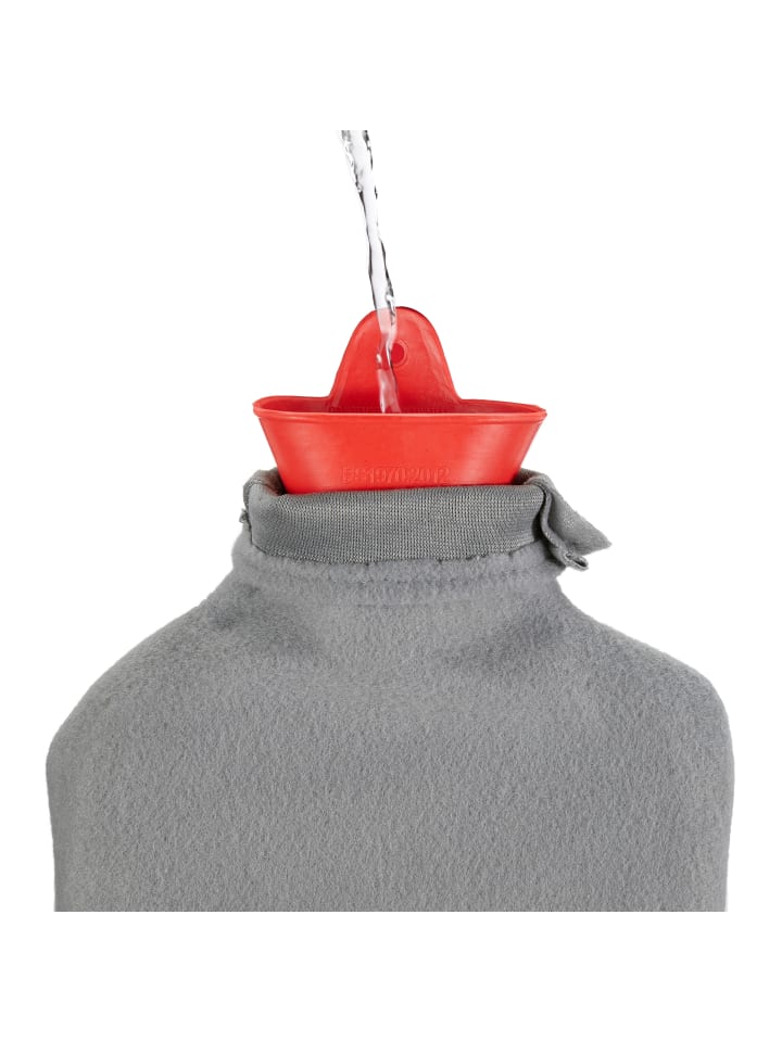 relaxdays 4x Wärmflasche in Grau/Rot günstig kaufen onesize
