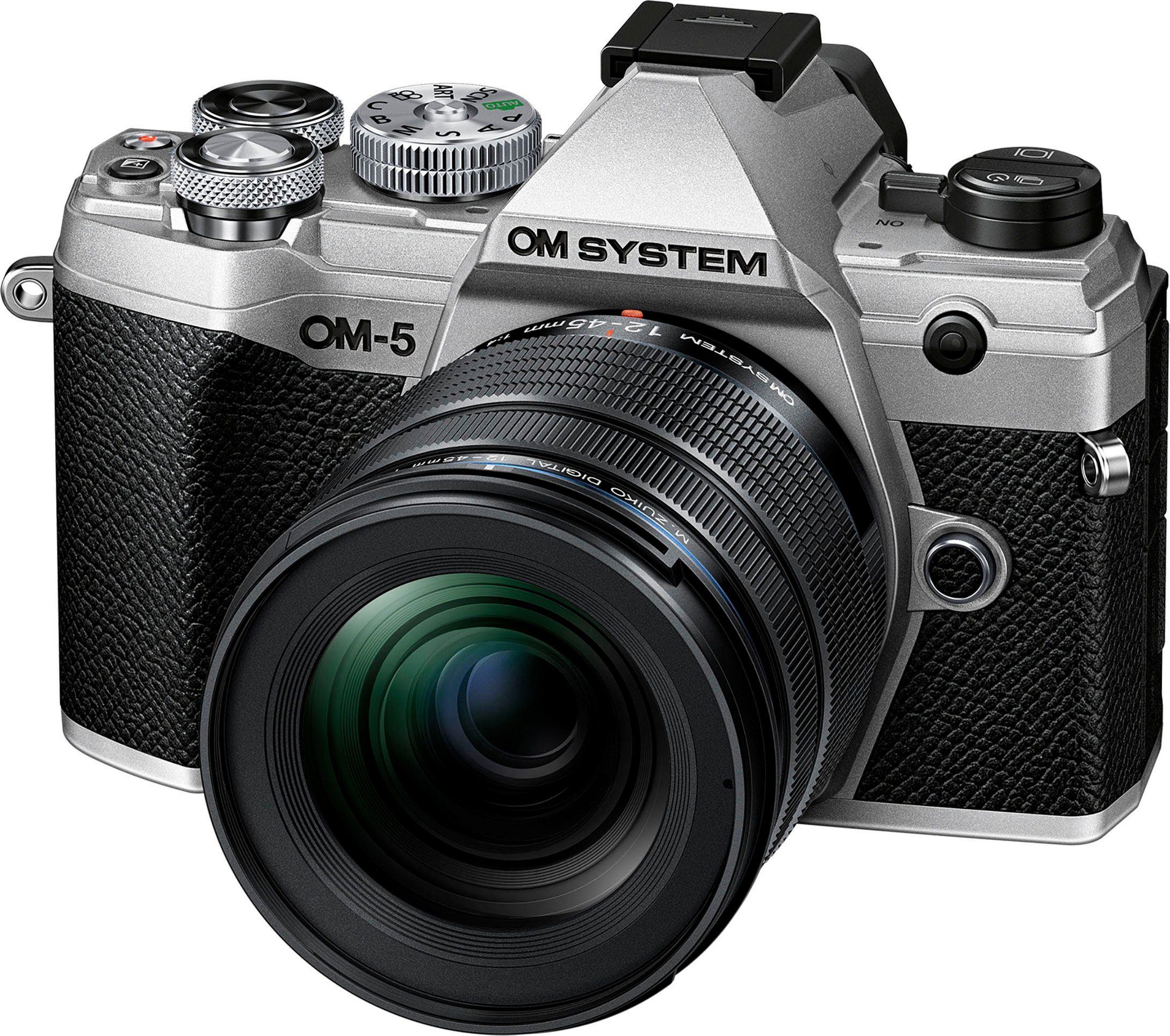 Olympus OM-5 1245 Kit Systemkamera (M.Zuiko Digital ED 12‑45mm F4 PRO, 20,4 MP, Bluetooth, WLAN (Wi-Fi)