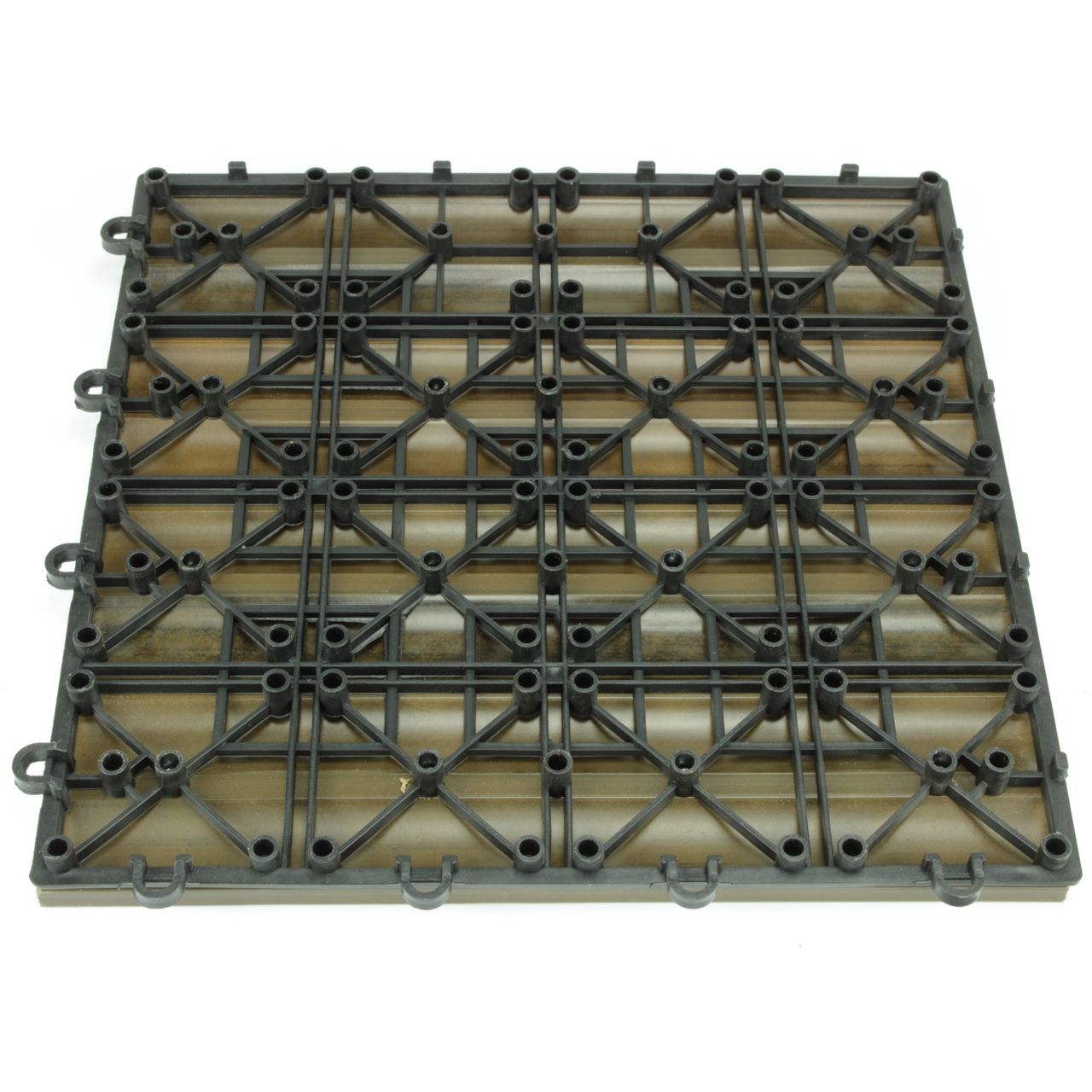 TOP MULTI WPC Fliesen 30 x 30cm braun profiliert 1 m²