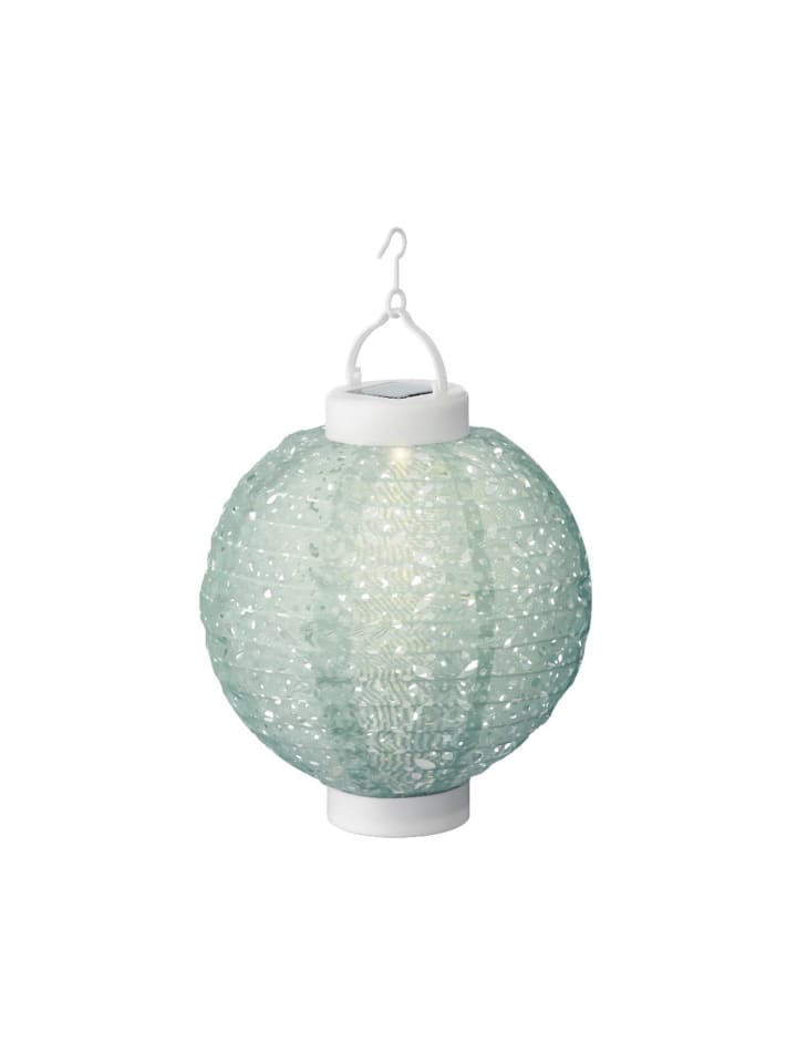 MARELIDA LED Solar Lampion mit Muster in grün - H: 23cm günstig kaufen onesize
