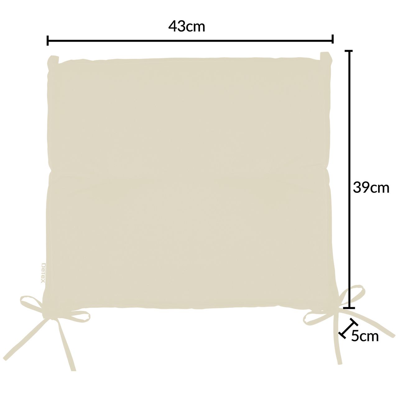 Detex Sitzkissen 6er-Set Boston Creme 43x39x5cm