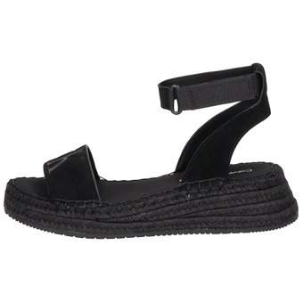 Calvin Klein Sporty Wedge Rope Sandal in schwarz