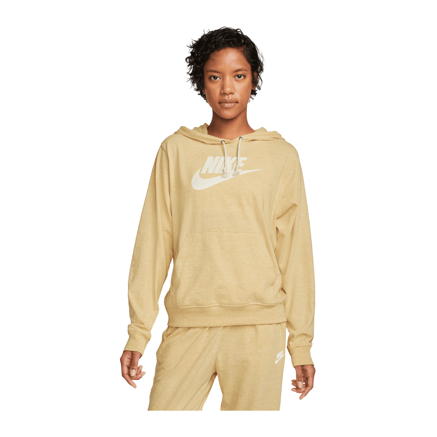 Nike Gym Vintage Hoody Damen Braun Weiss F252