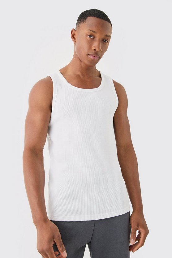 Tanktop in Waffeloptik