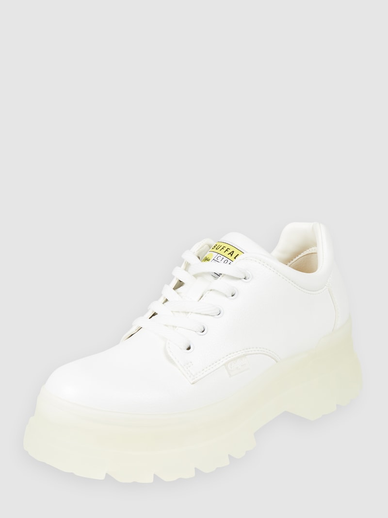 Plateau-Sneaker in Leder-Optik Modell 'Aspha' in weiß