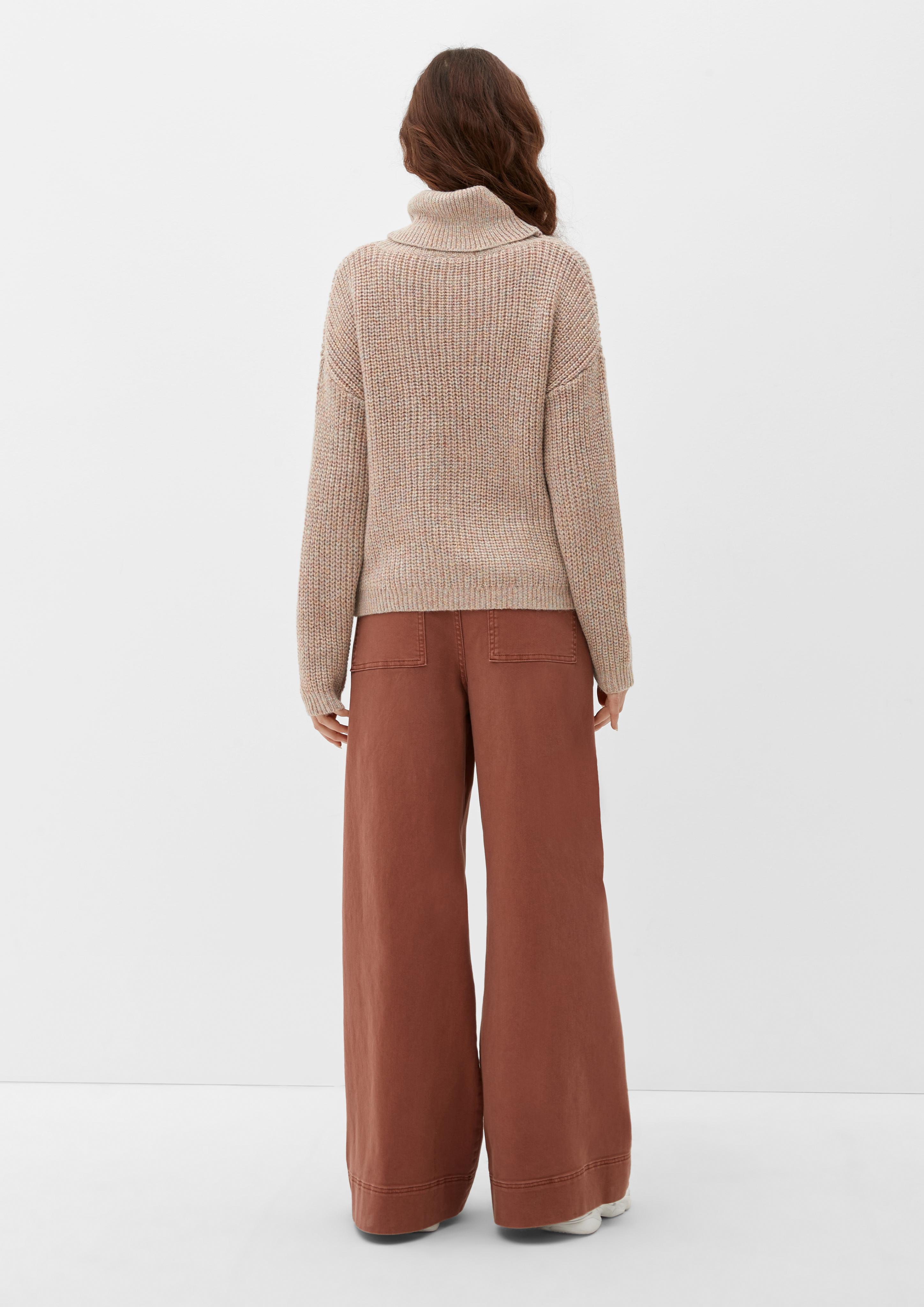 Rollkragenpullover mit Glitzergarn  2124704-20W0