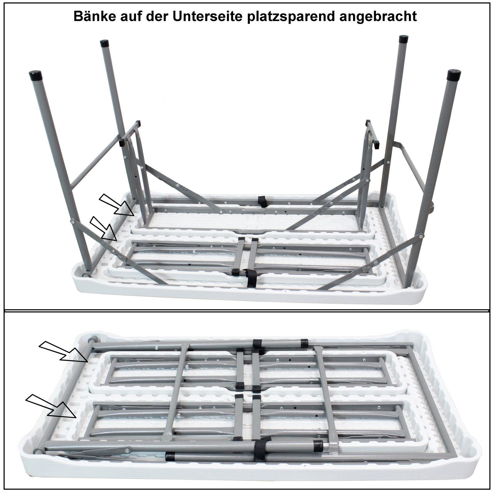 TRUTZHOLM Bierzeltgarnitur Bierzeltgarnitur Festzeltgarnitur Kurz Gartenmöbel Set 3 tlg.107cm, (1x Produkt / 2x Produkt, 3-tlg)