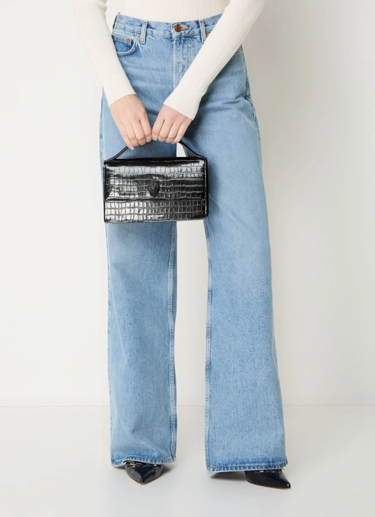 Kurt Geiger Bond handbag made of leather with croc texture and detachable shoulder strap