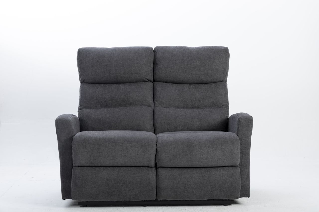 Happy Home Couchgarnitur Set Sofaset Sitzgarnitur 3tlg. mit 5 Relaxfunktionen dunkelgrau