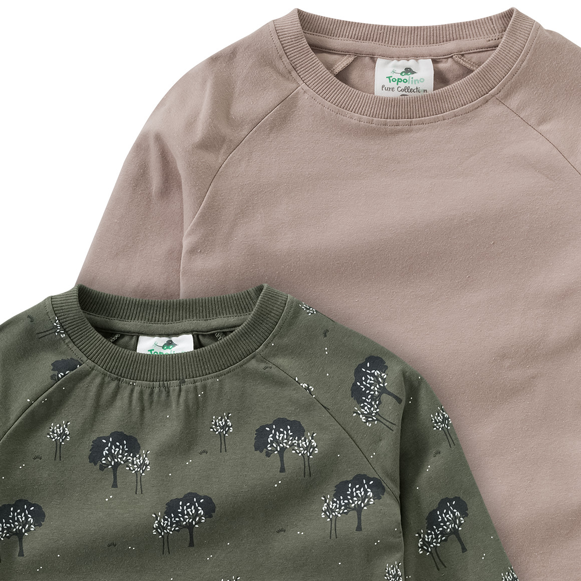 2 Jungen Langarmshirts mit Bio-Baumwolle