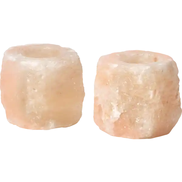 Salzkristall Teelichthalter 2er-Set