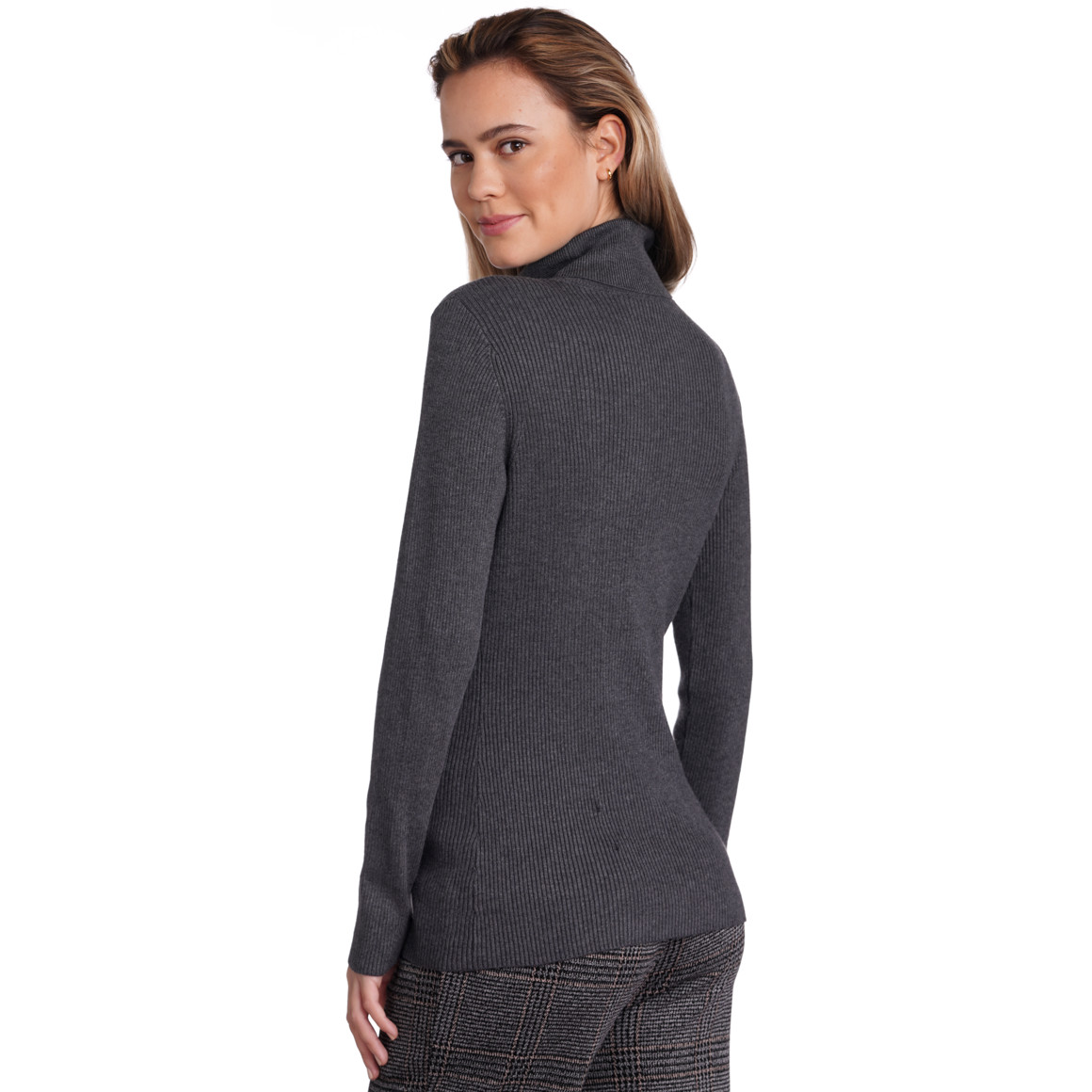 Damen Rollkragenpullover gerippt