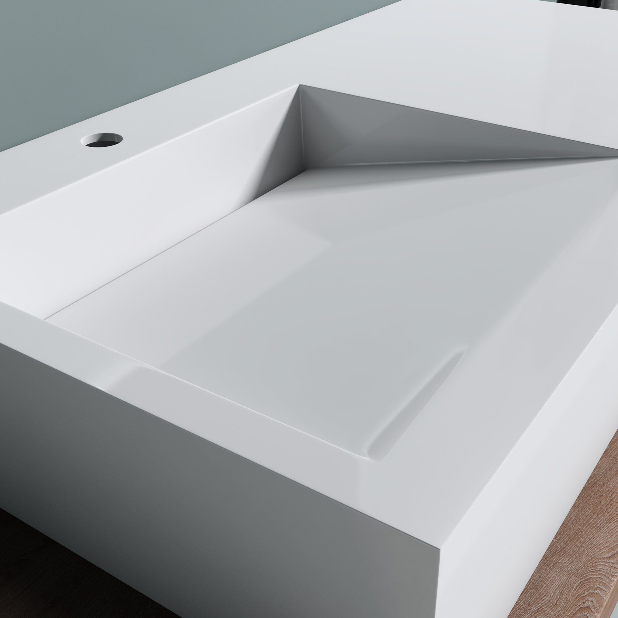 doporro Aufsatzwaschbecken doporro Design Aufsatzwaschbecken Col11 Hängewaschbecken Gussmarmor