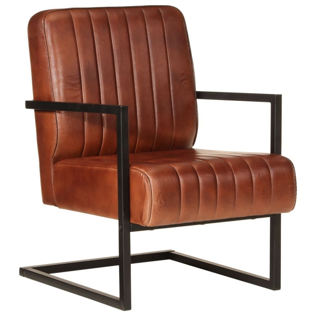 vidaXL Sessel Sessel Braun Echtleder (1-St)