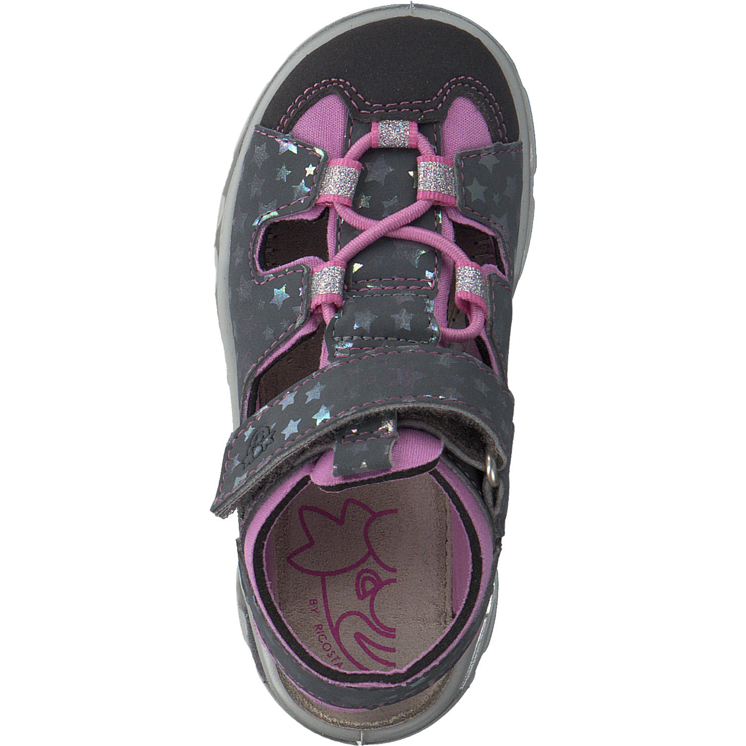 Ricosta Gery 2900302 W, Sandalen (Kinder), Kinder, graphit/rosada