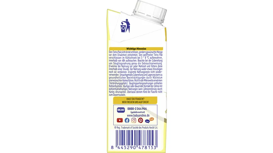 NESTLE BEBA PRE Anfangsmilch 200 ml