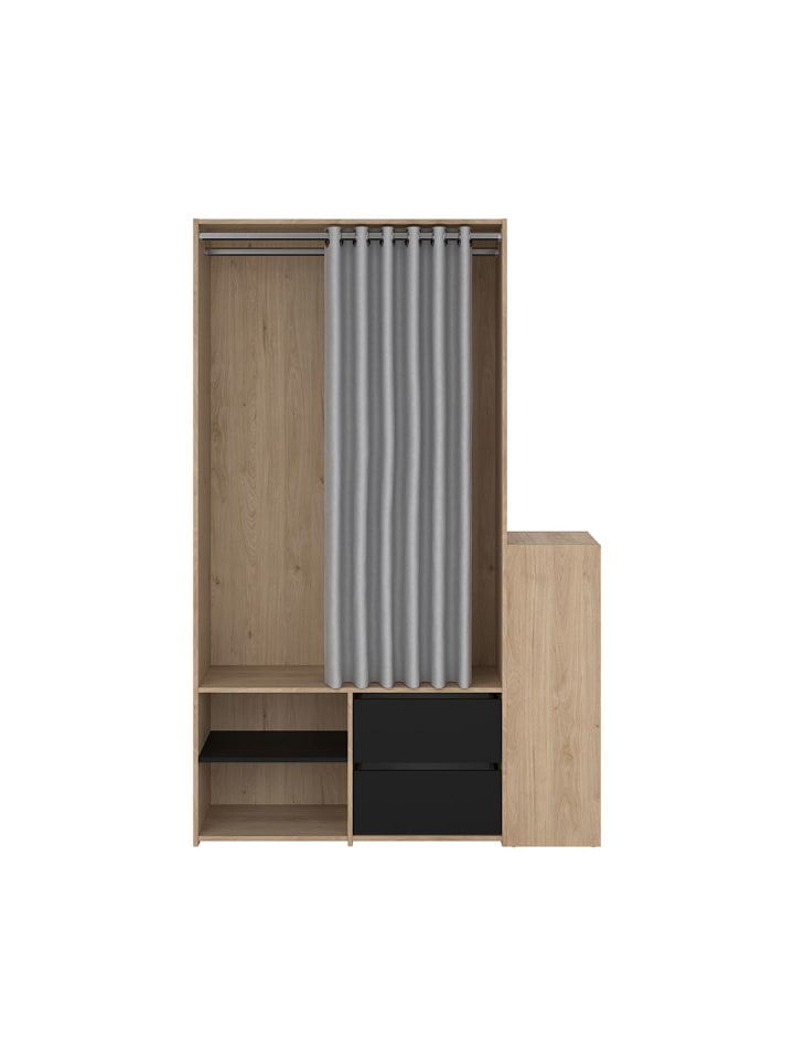 ebuy24 Kleiderschrank Kimmy Walnuss 128 x 41 cm günstig kaufen onesize