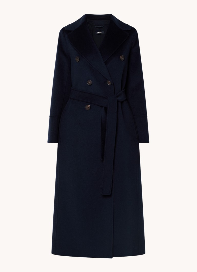 MaxMara Picasso kaksirivinen neitsytvillainen takki solmittavalla vyöllä