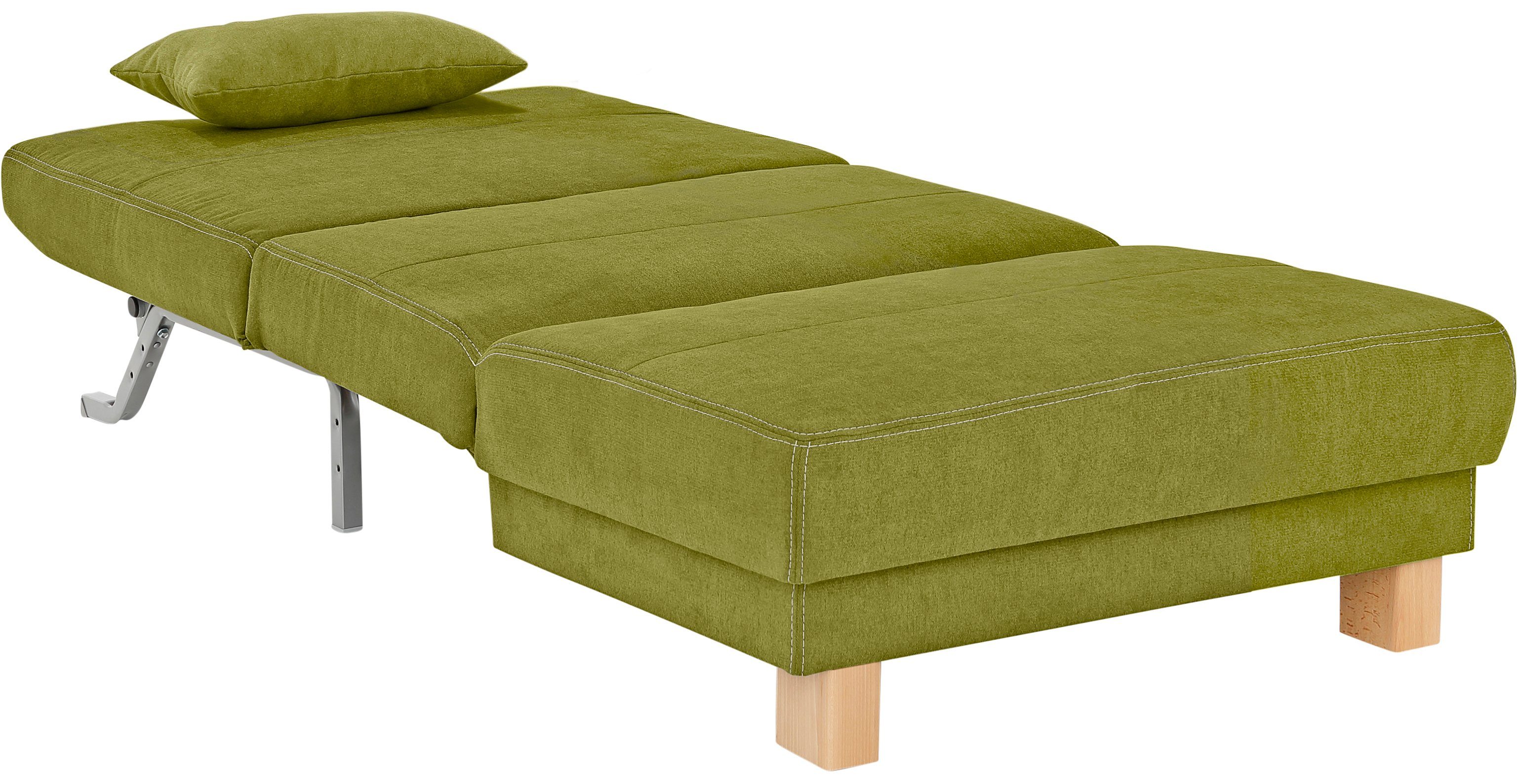 Home affaire Schlafsofa Gina, vom Sofa zum Bett mit einem Handgriff, in 4 Breiten, Nierenkissen