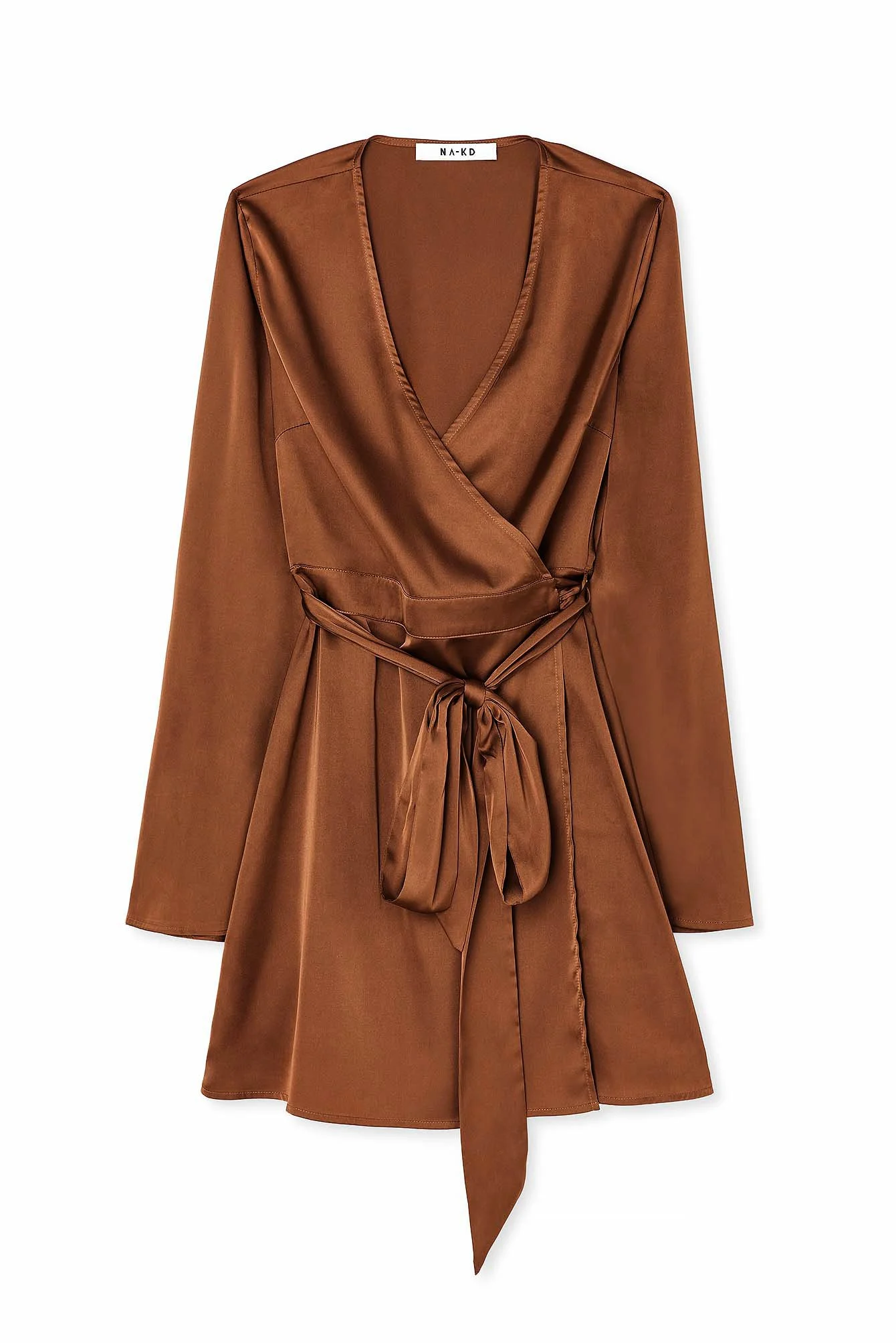 Fließendes Minikleid mit Bindegürtel