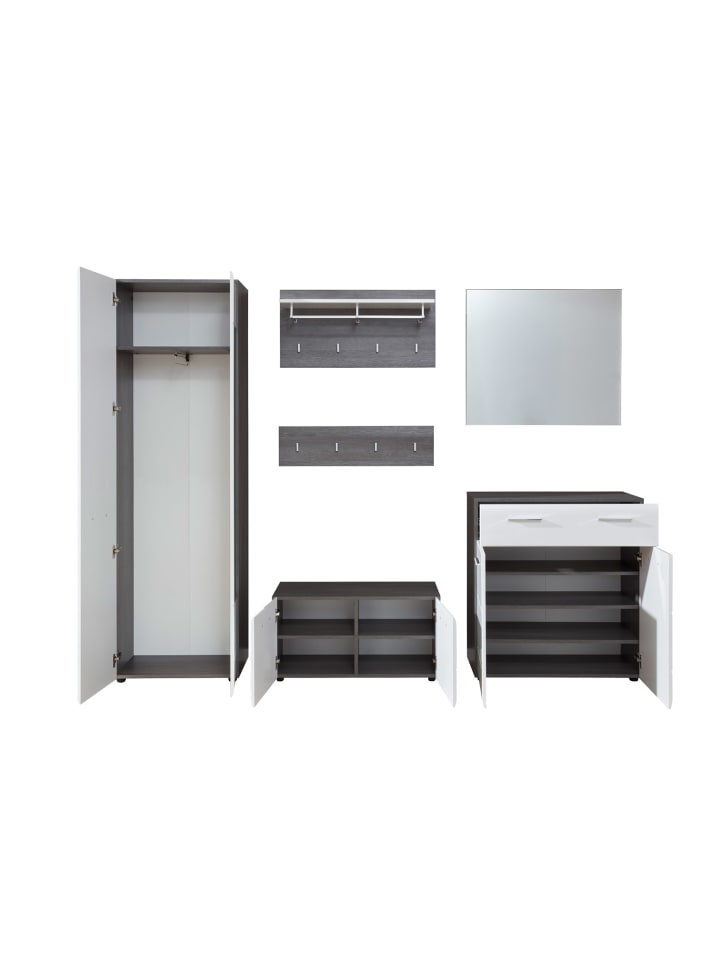 ebuy24 Garderobenmöbel-Set LineGD Silber 250 x 35 cm günstig kaufen onesize