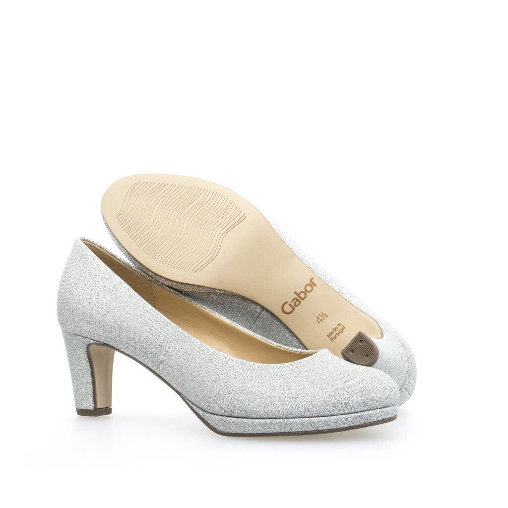 Gabor fashion Plateau Pumps silber