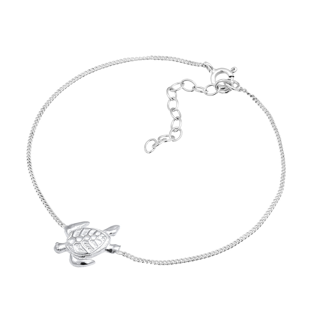 Elli Elli Bracelet Tortue Plage Été Filigrane Bracelet Femme - (925/1000) Argent Bracelet