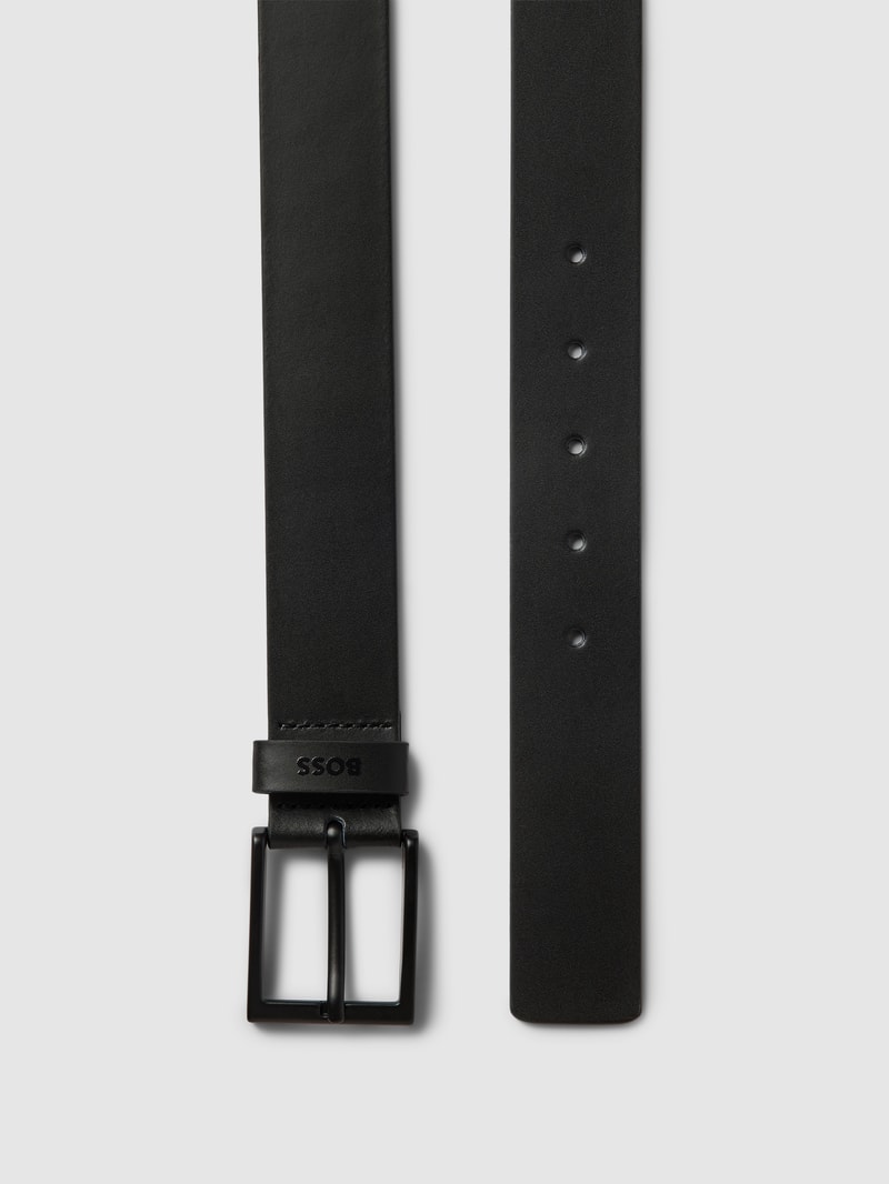 Gürtel mit Label-Detail Modell 'Timon' in schwarz