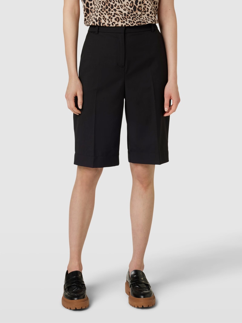 Bermudas mit Bügelfalten in schwarz