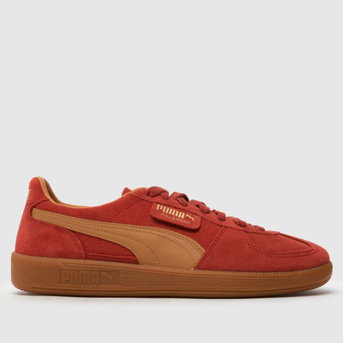 PUMA Palermo-sneakers i beige och brunt
