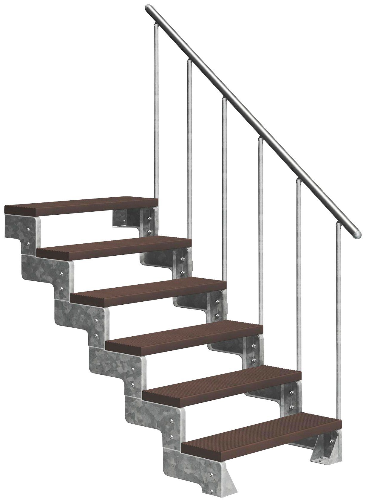Dolle Außentreppe Gardentop, für Geschosshöhen bis 132 cm, Stufen offen, TRIMAX®-Stufen 80 cm