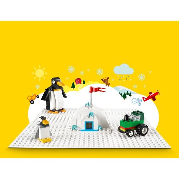 LEGO Classic 11026 Bela osnovna plošča 25 cm x 25 cm