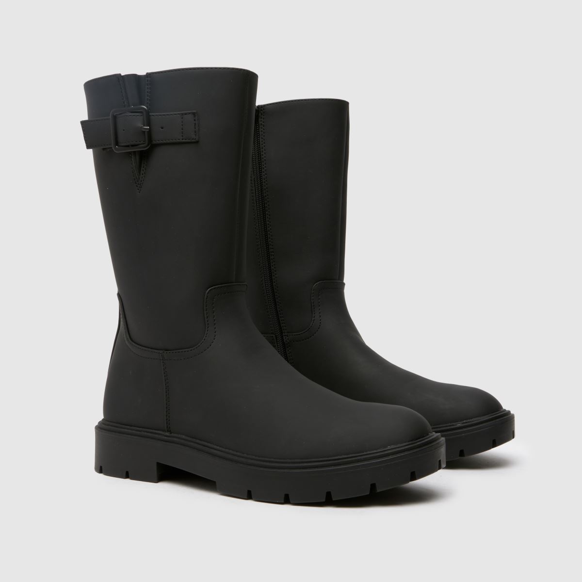 Schuh fekete korall térdig érő lányka ifjúsági csizma