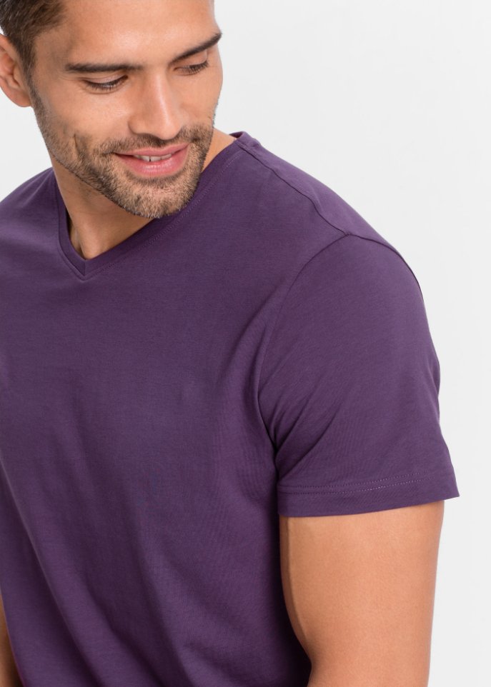 T-Shirt mit V-Ausschnitt (3er Pack)