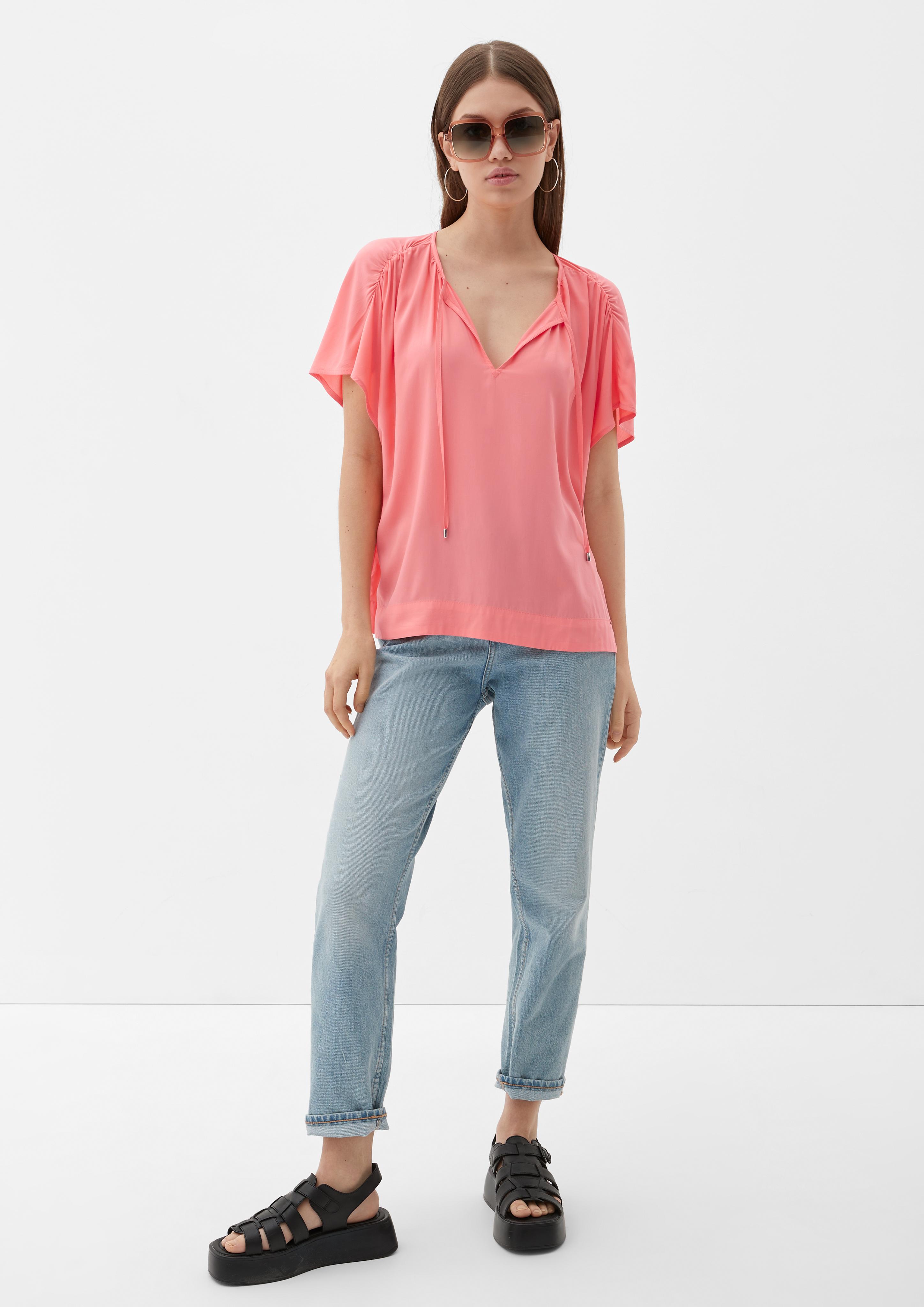 Viskosebluse mit Raffung  2130782-4281