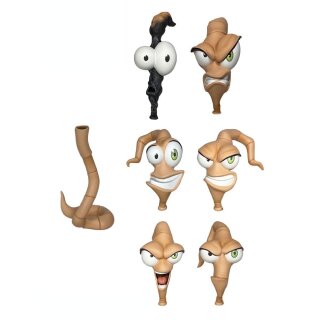 Earthworm Jim Zubehör-Set Wave 1: Worm Body & Jim Heads Accessory Pack
